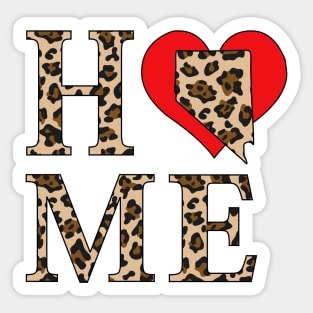 Nevada Home Leopard Print Sticker